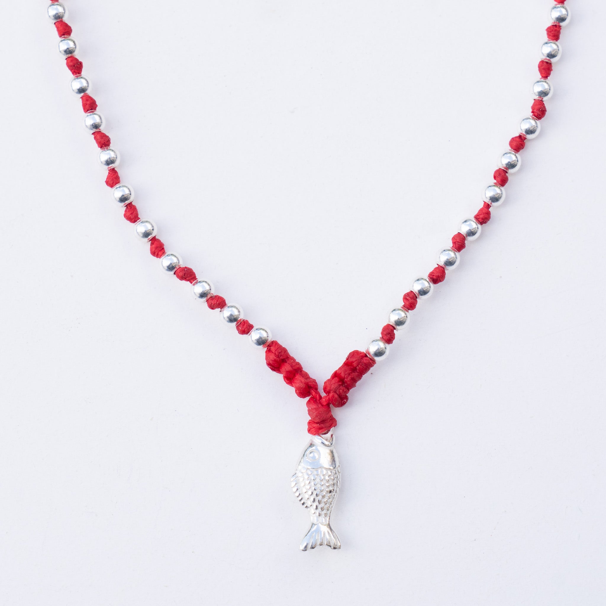 Silver red fish - שרשרת דג אדומה image 0