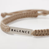 צמיד מקרמה , תליון כסף 925 BALANCE macrame bracelet image 1