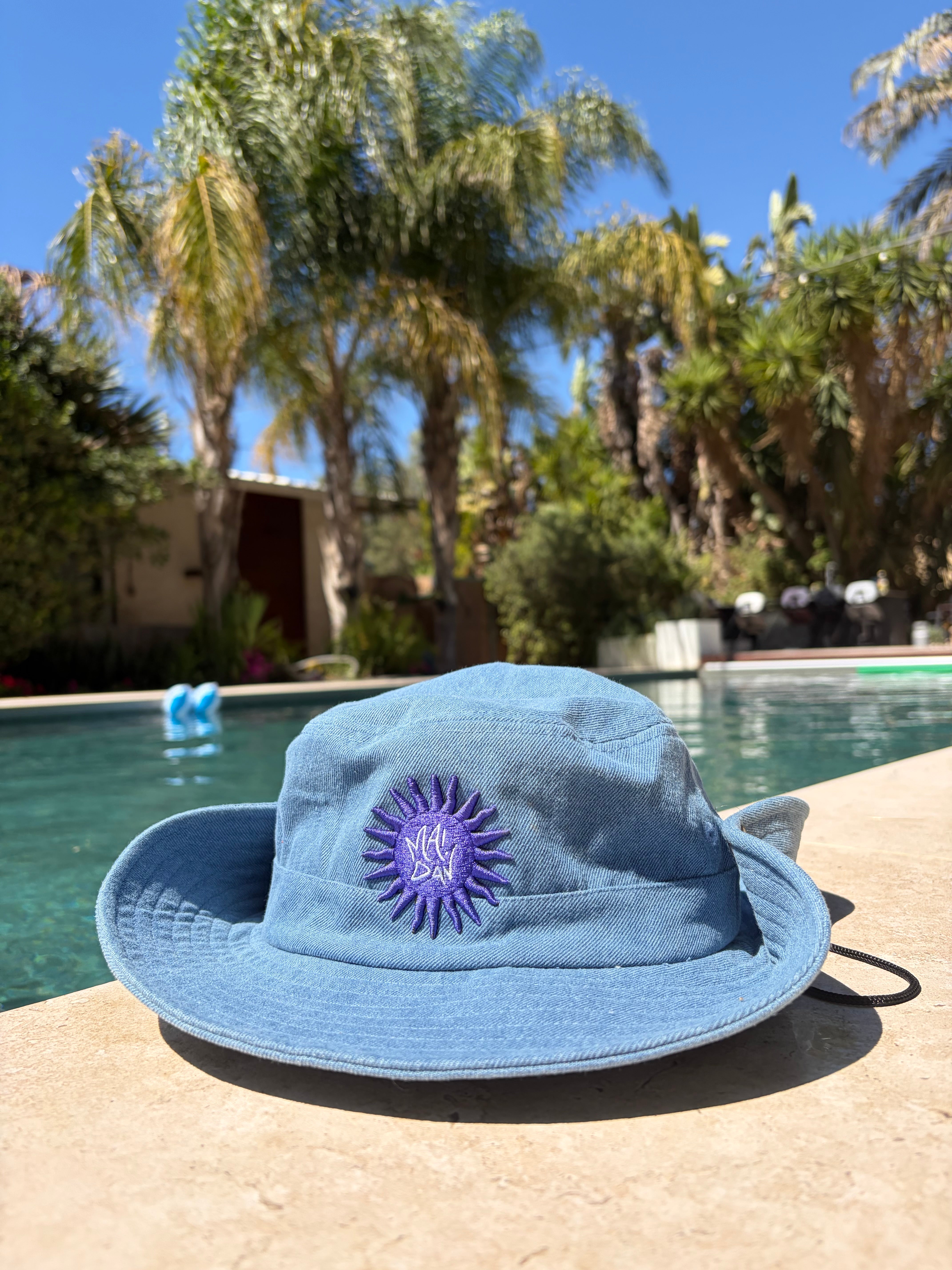 Purple sun bucket hat