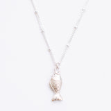 Silver lucky fish - שרשרת כסף 925 תליון דג image 0