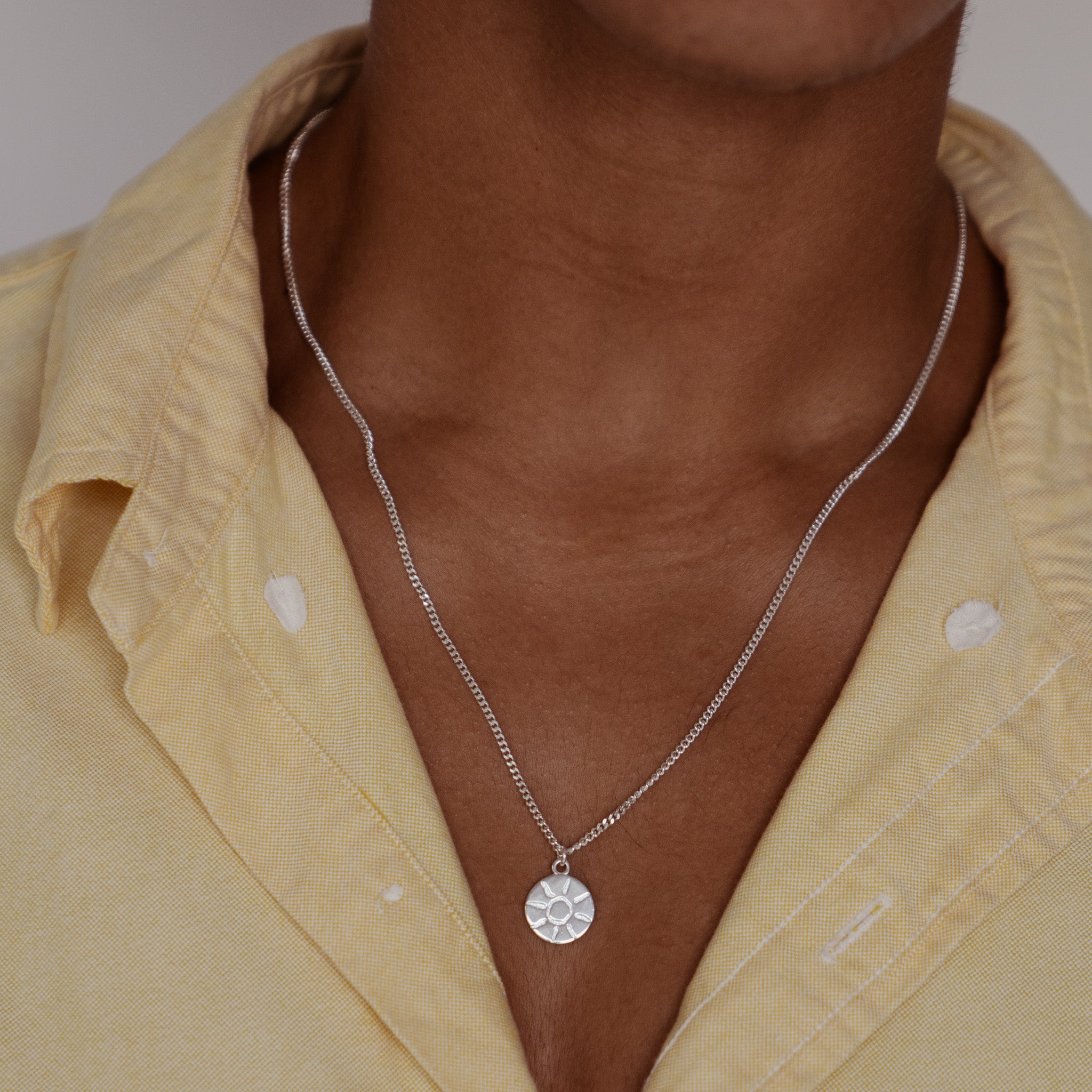 SUN NECKLACE  🌞 שרשרת כסף 925 גורמט תליון שמש image 1