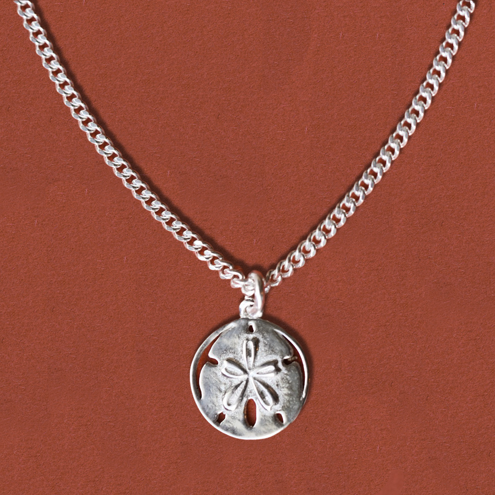 Sand dollar - שרשרת כסף גורמט 925 תליון סנד דולר  image 0
