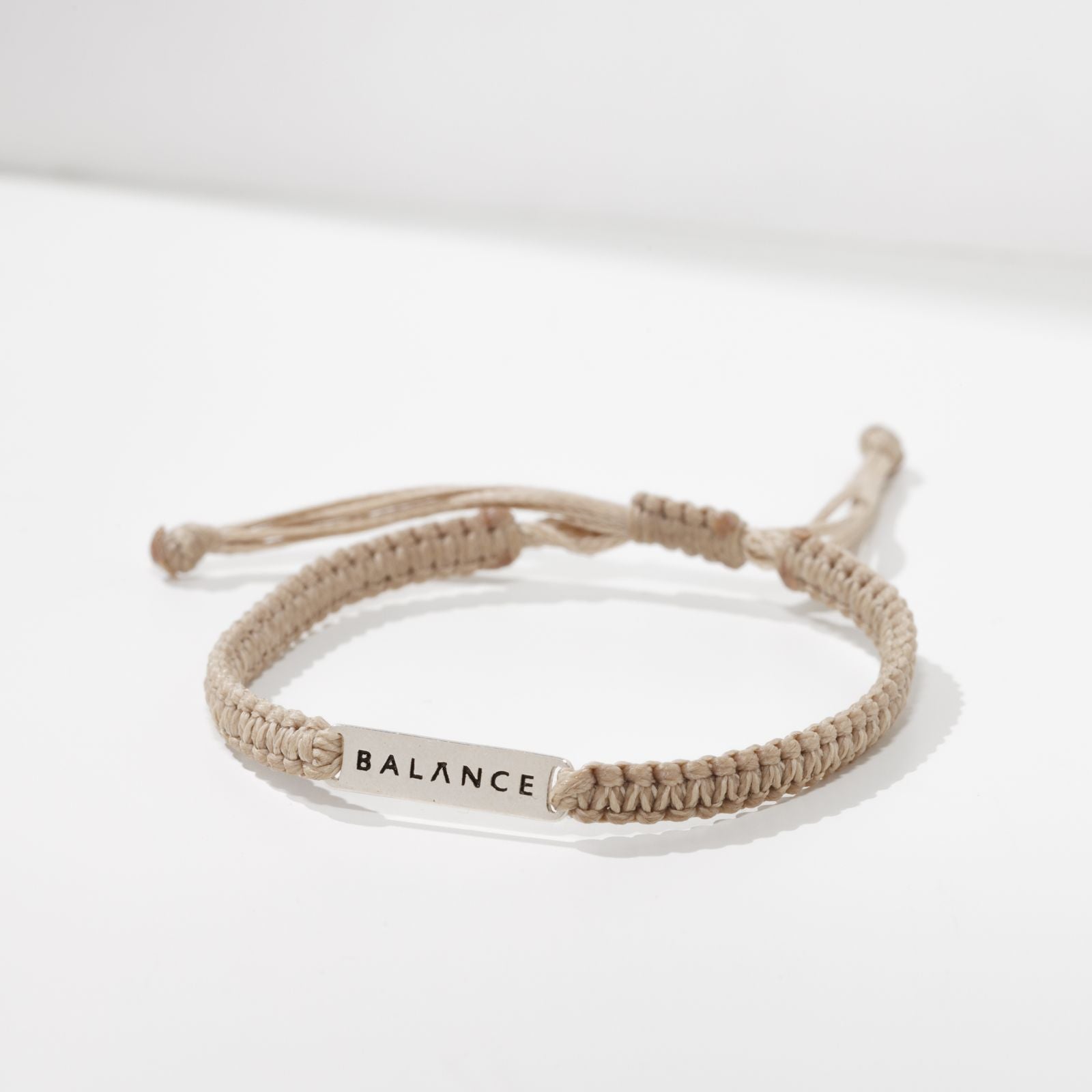 צמיד מקרמה , תליון כסף 925 BALANCE macrame bracelet image 0