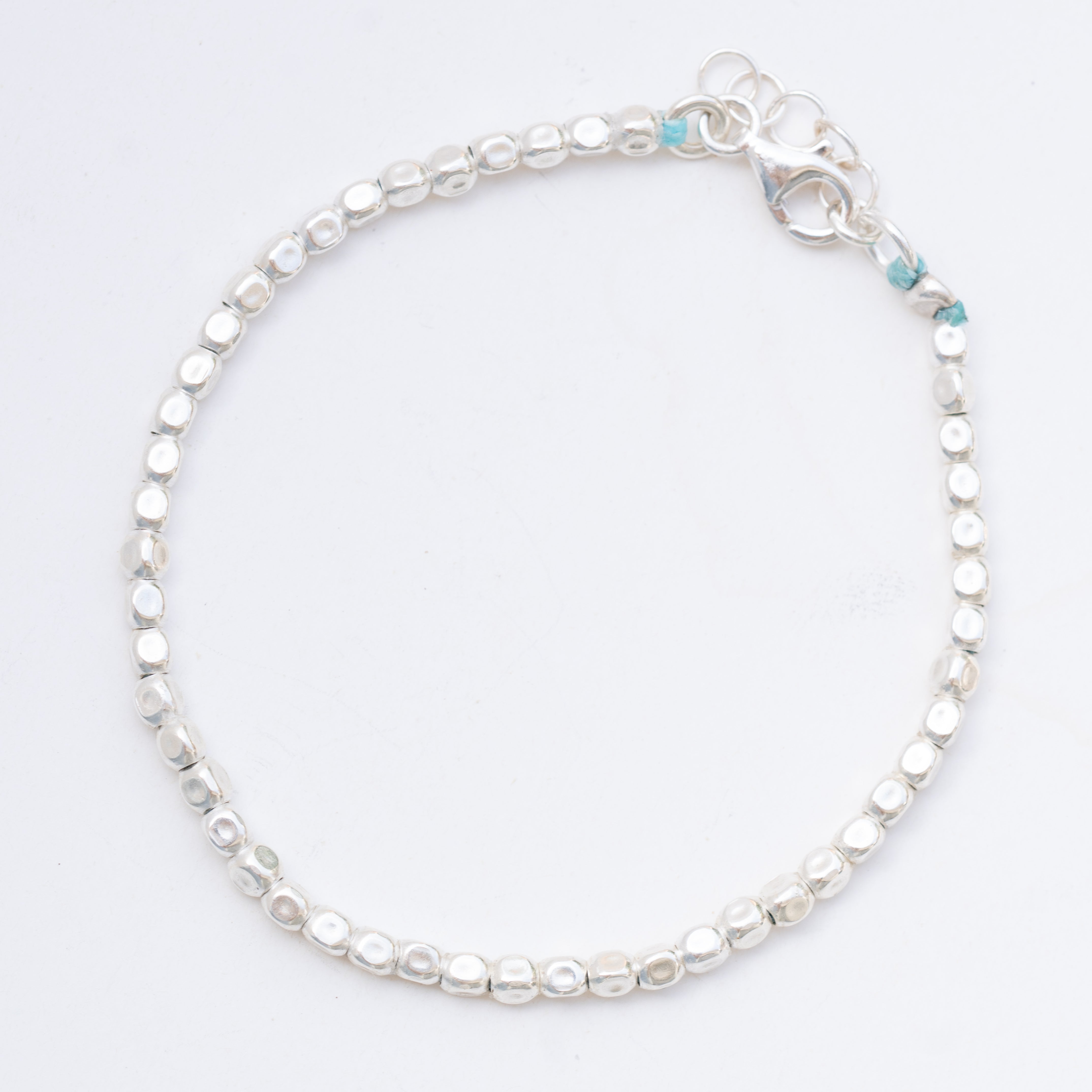 צמיד לאישה חרוזי כסף 925 Squares silver bracelet image 0