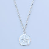 sand dollar #25 - שרשרת כסף 925 חוליות תליון סנד דולר  image 1