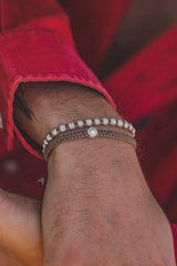 Brown smile set :) סט צמידים תליון סמיילי לגבר image 0