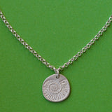 Ammonite - שרשרת כסף חוליות תליון אמונייט image 0