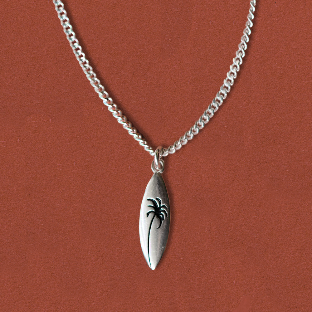 שרשרת  גורמט גלשן דקל קטן - mini palm tree surfboard ן image 0