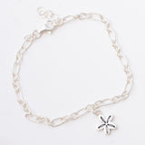 Surfboard flower -   צמיד חוליות תליון פרח גלשנים כסף 925  image 0