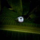 Signet palm tree - טבעת כסף 925 עץ דקל image 2