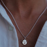 Sand dollar - שרשרת כסף 925 חוליות תליון סנד דולר image 1