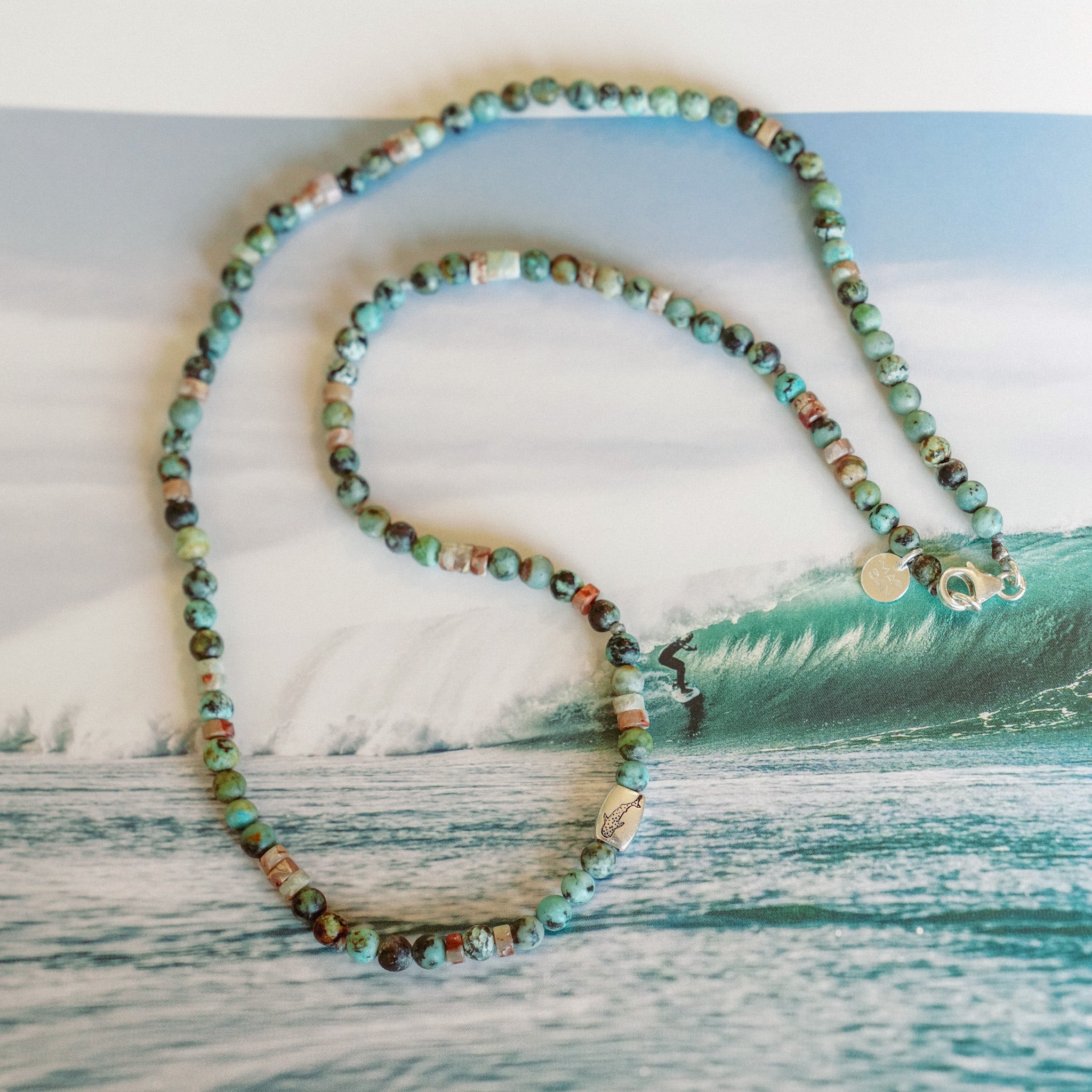 Green shark necklace