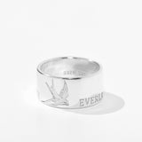 swallow ring - טבעת כסף 925 סנונית  image 0