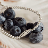 צמיד חרוזי כסף 925 Mini surfboard silver bracelet image 0