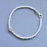 Silver manta ray bracelet