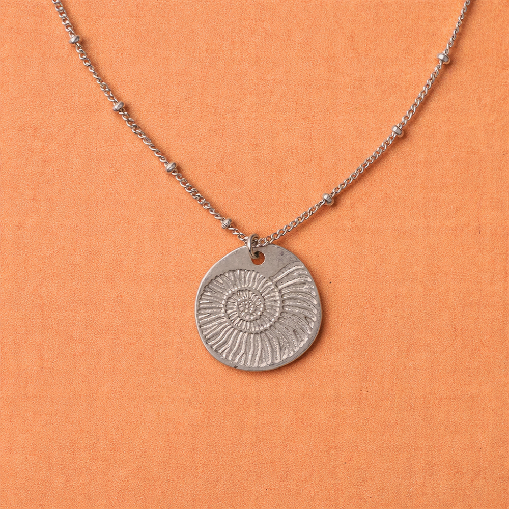 Fine ammonite שרשרת כסף תליון אמונייט  image 0