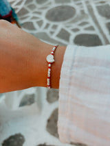 Red ammonite bracelet