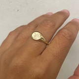 GOLD hibiscus  -  טבעת זהב היבסקוס  image 0