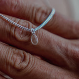 🌑 MOONSTONE  - שרשרת כסף גורמט 925 תליון אבן מון סטון  image 1