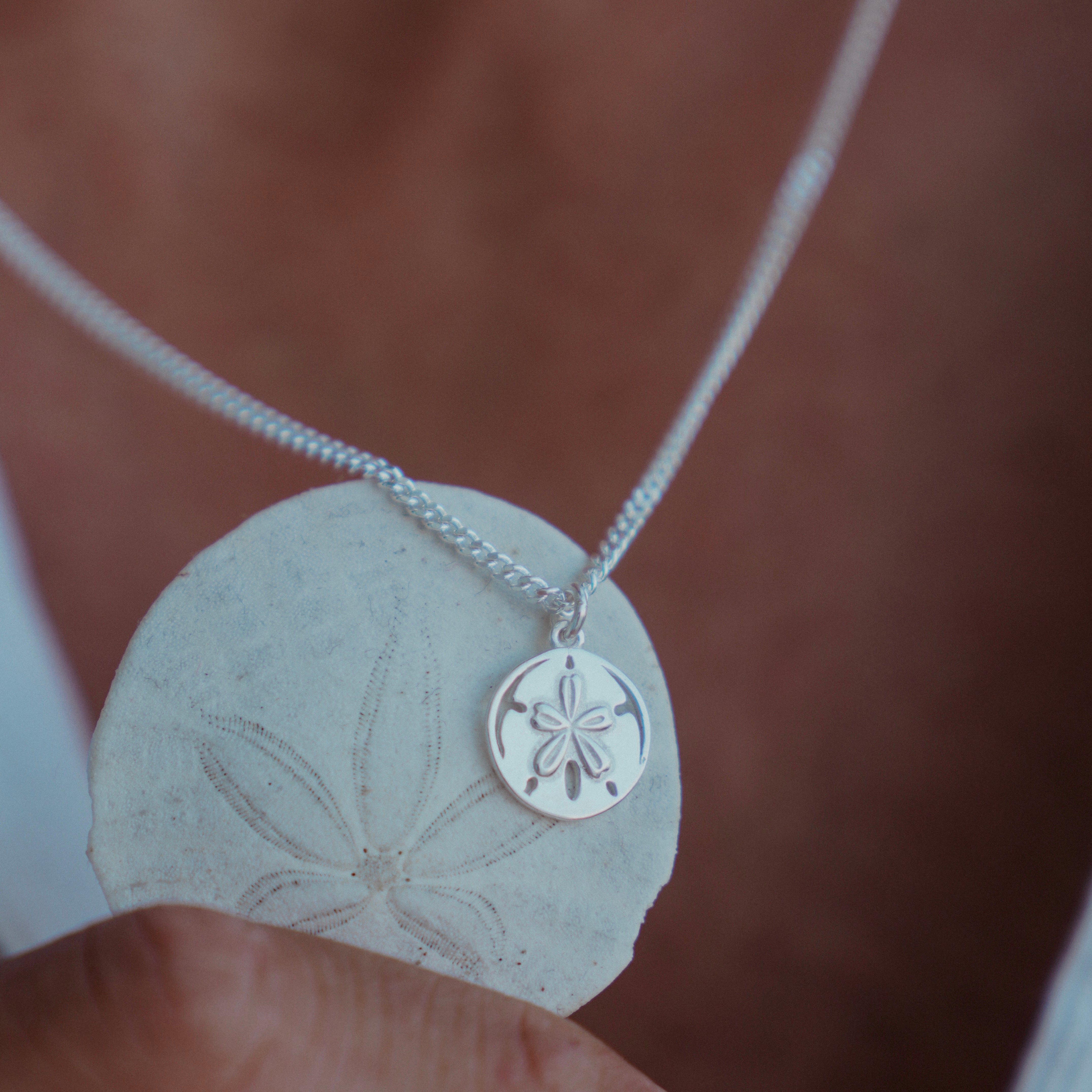 Sand dollar - שרשרת כסף גורמט 925 תליון סנד דולר  image 2