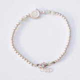Ocean silver ammonite - צמיד חרוזי כסף 925 שילוב אבני חן אמונייט image 0