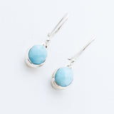 עגילי לרימר תלוים - LARIMAR earrings  image 0