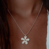 שרשרת דיסקית פרח- dots flower image 0
