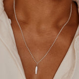 Mini sap - שרשרת כסף 925 חוליות תליון גלשן לונגבורד קטן image 1