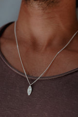 Plumeria surfboard - Silver 925 Gourmet necklace surfboard pendant flowers