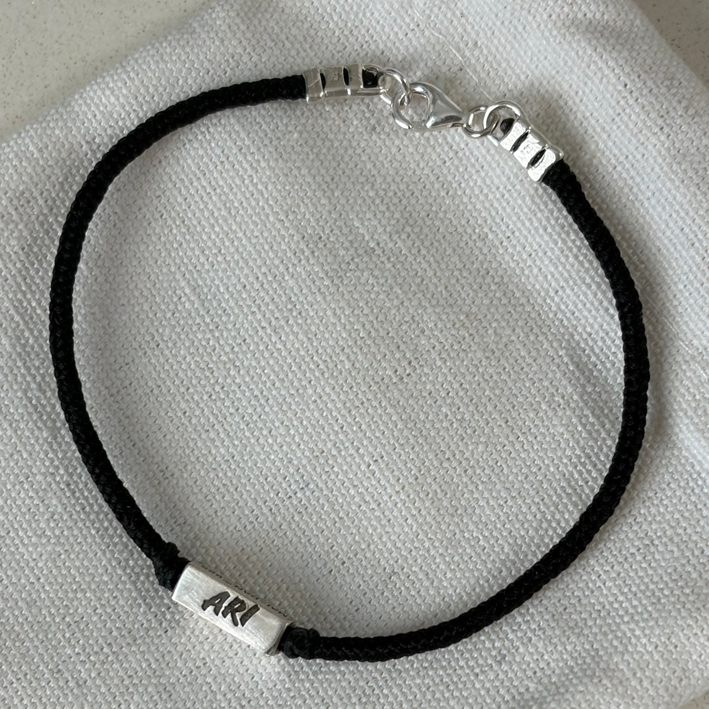 Black custom bracelet