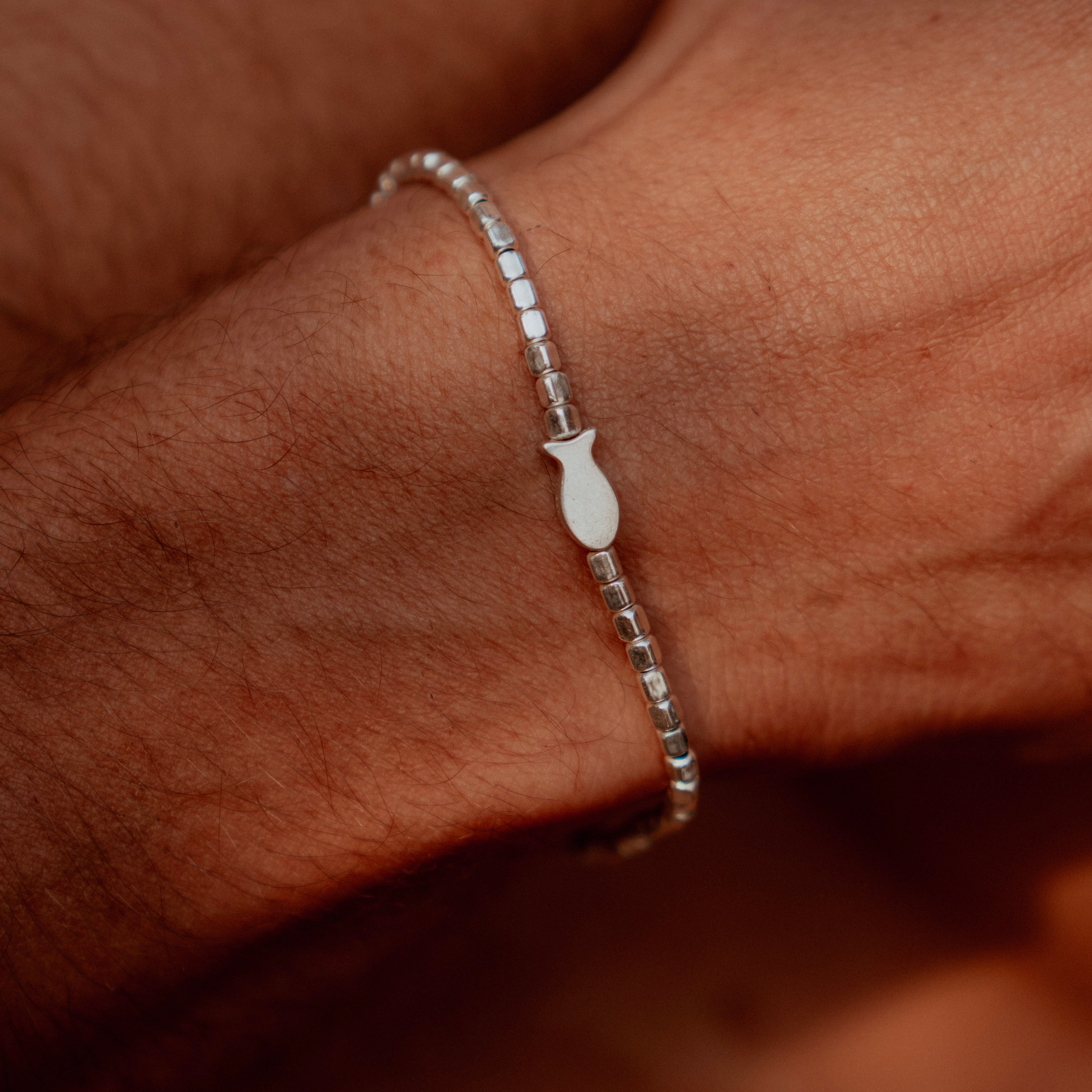 Silver fish bracelet - צמיד דג כסוף image 0