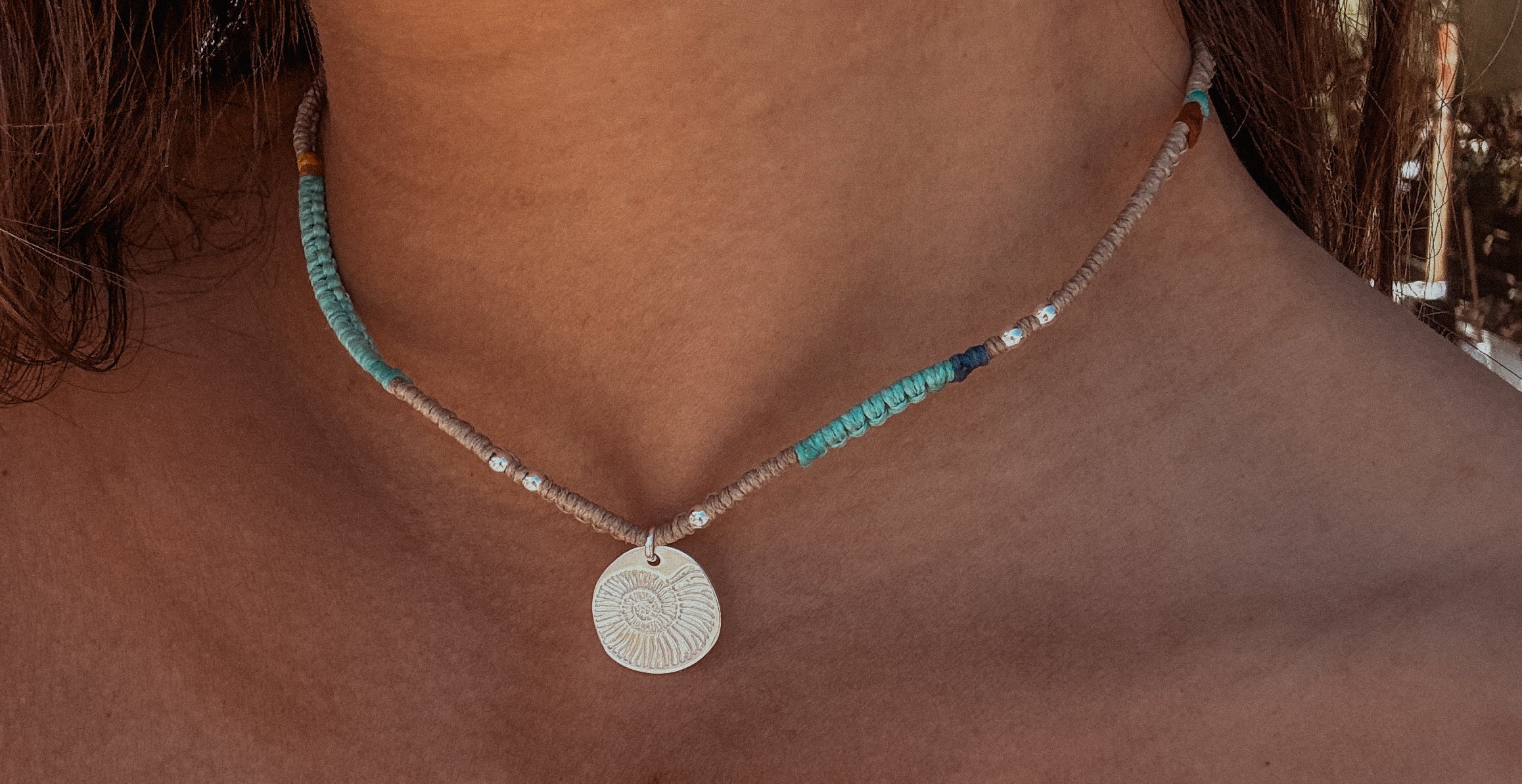Summer ammonite - שרשרת סרוגה אמונייט image 2