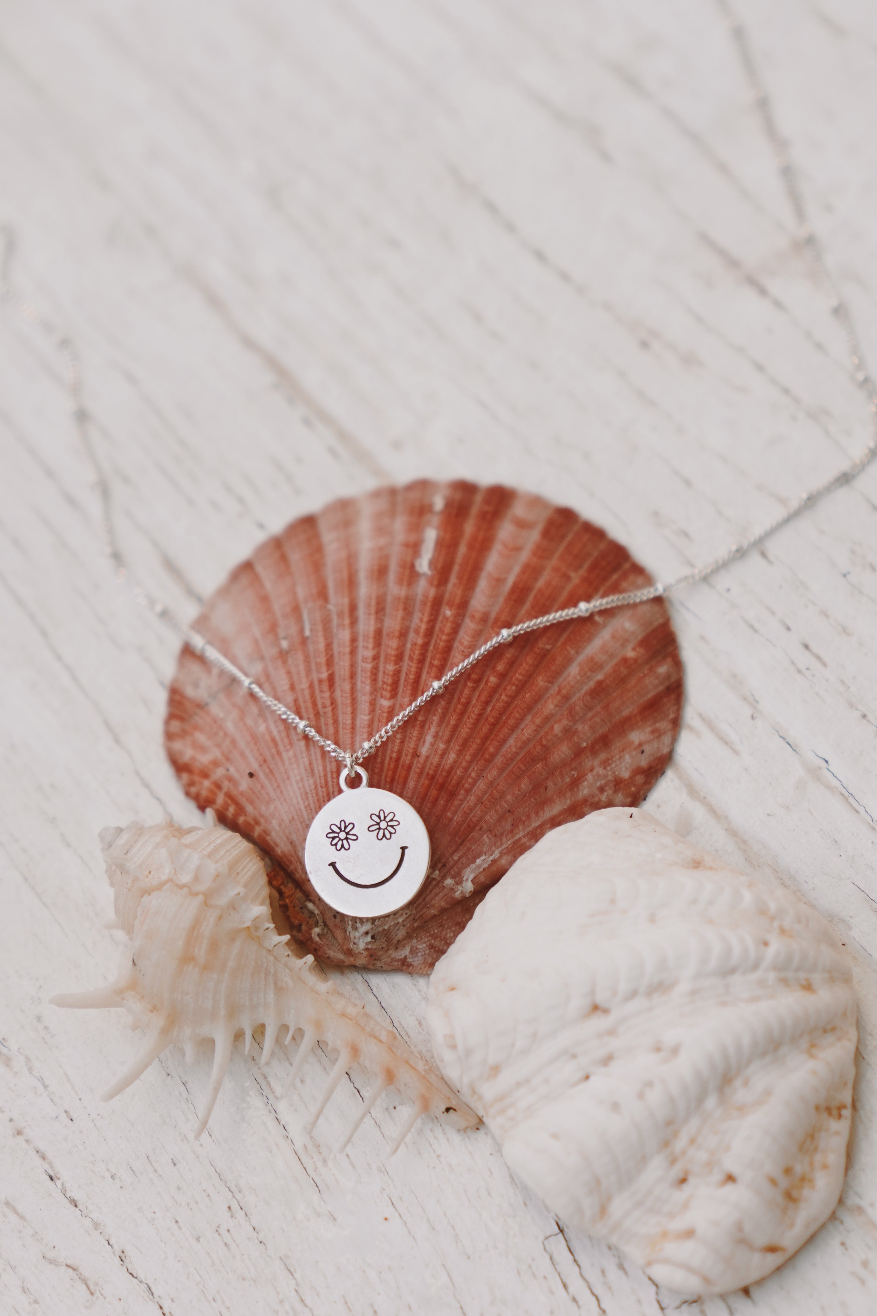 Smiley  necklace 🌼 שרשרת כסף תליון סמיילי image 0