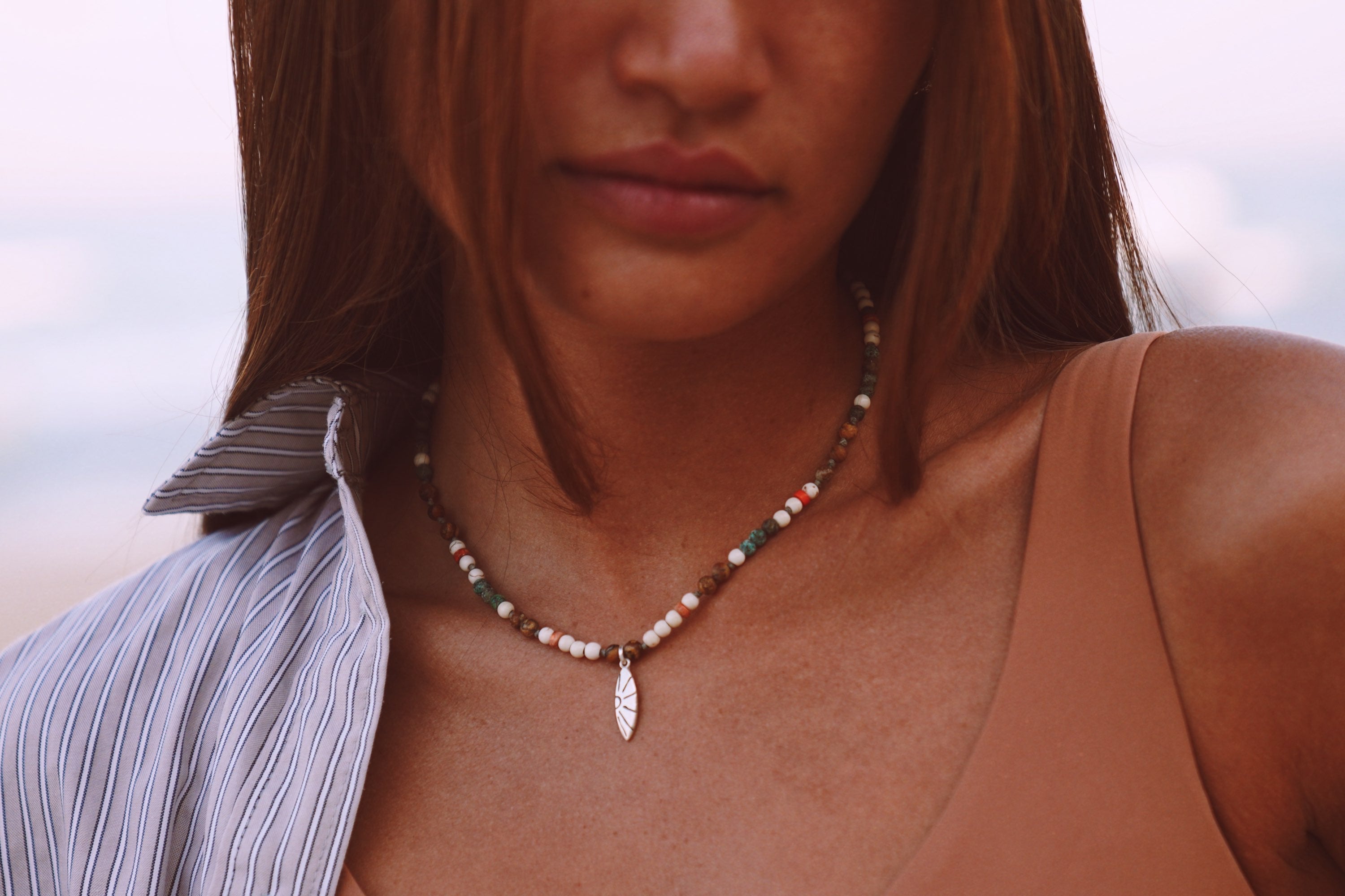 Don necklace • 🌞 שרשרת אבני חן תליון גלשן שמש image 3