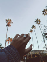Signet palm tree - טבעת כסף 925 עץ דקל image 1