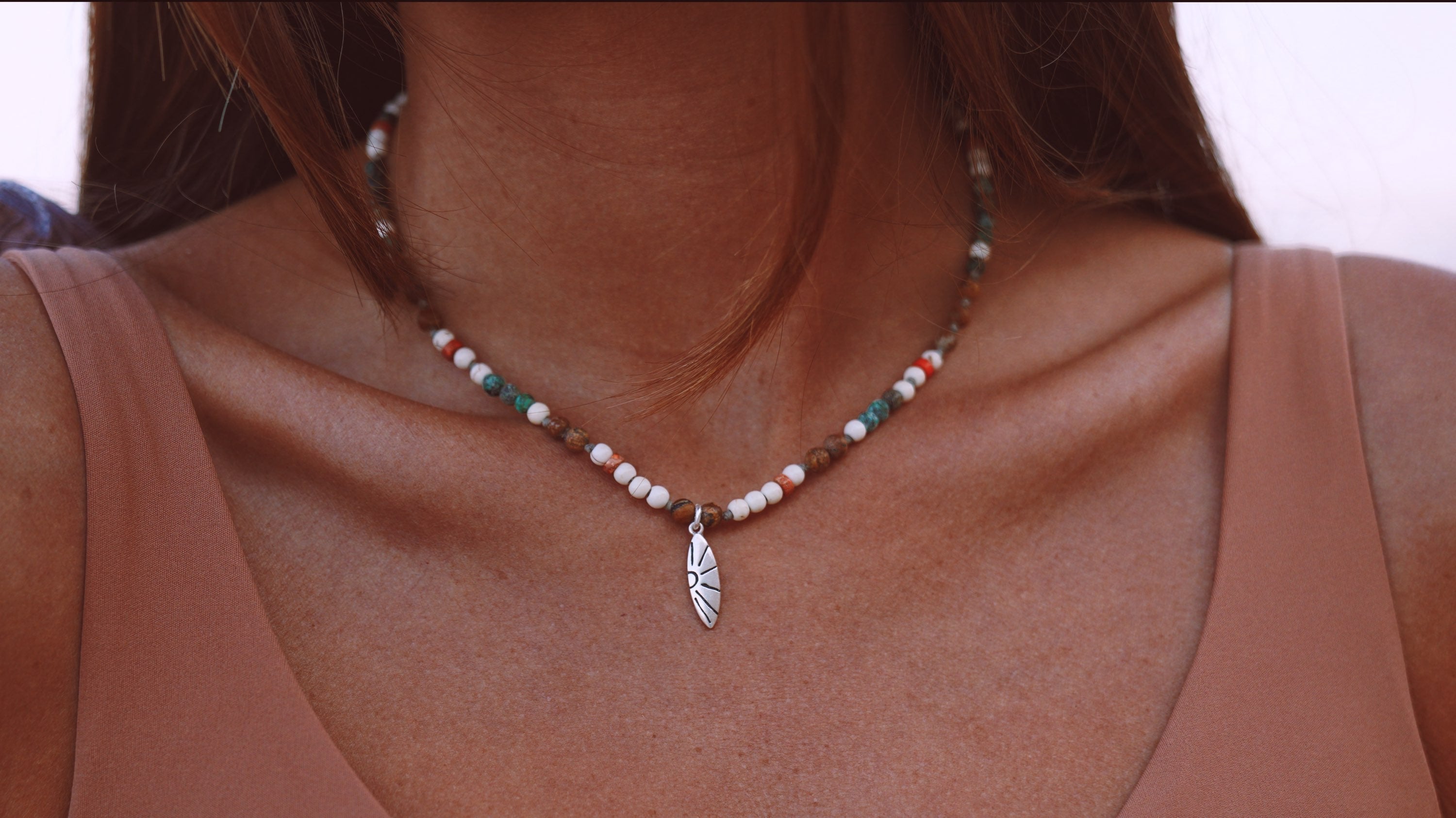Don necklace • 🌞 שרשרת אבני חן תליון גלשן שמש image 0