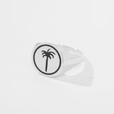 Signet palm tree - טבעת כסף 925 עץ דקל image 0